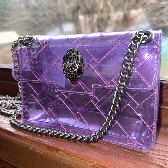Kurt Geiger • Transparent Purple Jelly Mini Kensington Purse - Picture 3 of 16